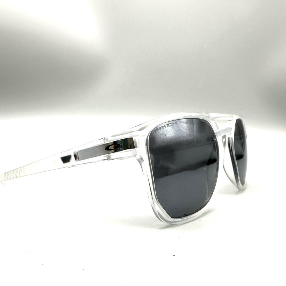 Oakley Clear Frame Black Lens Sunglasses - Picture 5 of 8